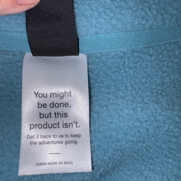 NWT NorthFace Sherpa Yumiori 1/4 zip blue/white Womens Large CAROLINA BLUE! - Picture 8 of 9